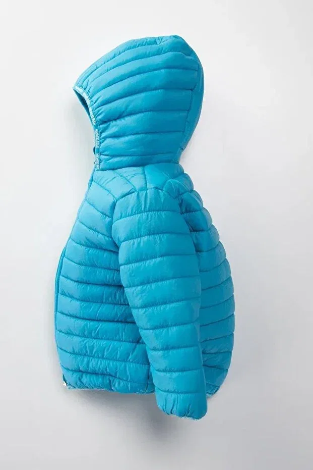 Детское пальто для девочек стеганое Minigimin Cicileri, Blue-53496 — фото 2