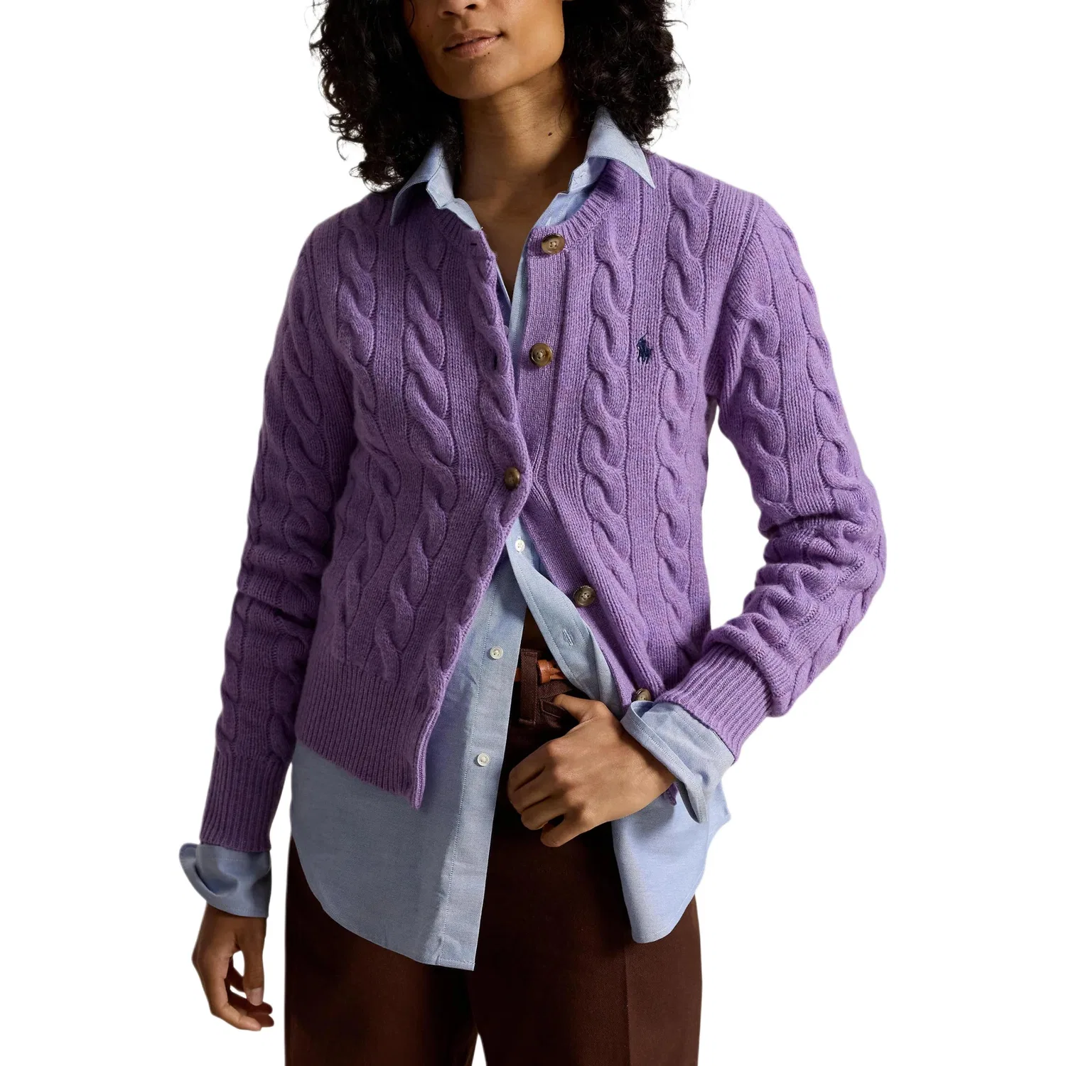 Женский свитер с круглым вырезом Polo Ralph Lauren, Purple — фото 3