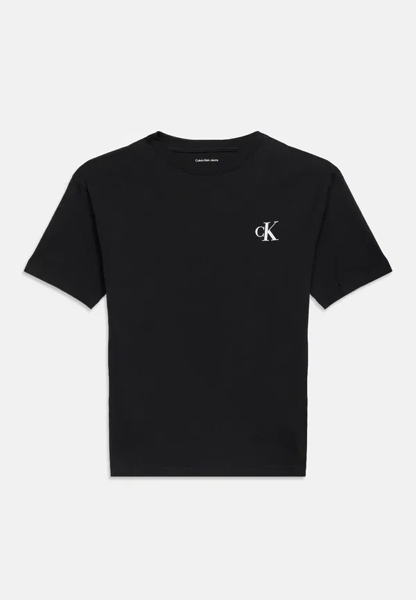 Комплект из двух футболок унисекс с монограммой - базовая модель Calvin Klein Jeans, белый/черный — фото 3