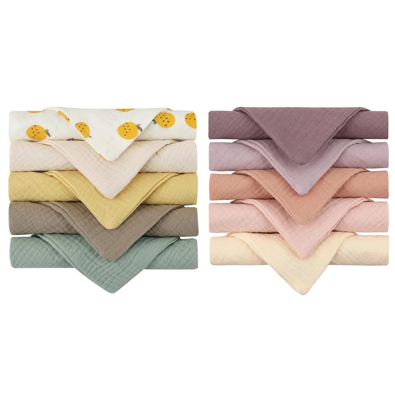 Набор детских салфеток из муслина, 10 шт., Hangsu, 23x23 см, D