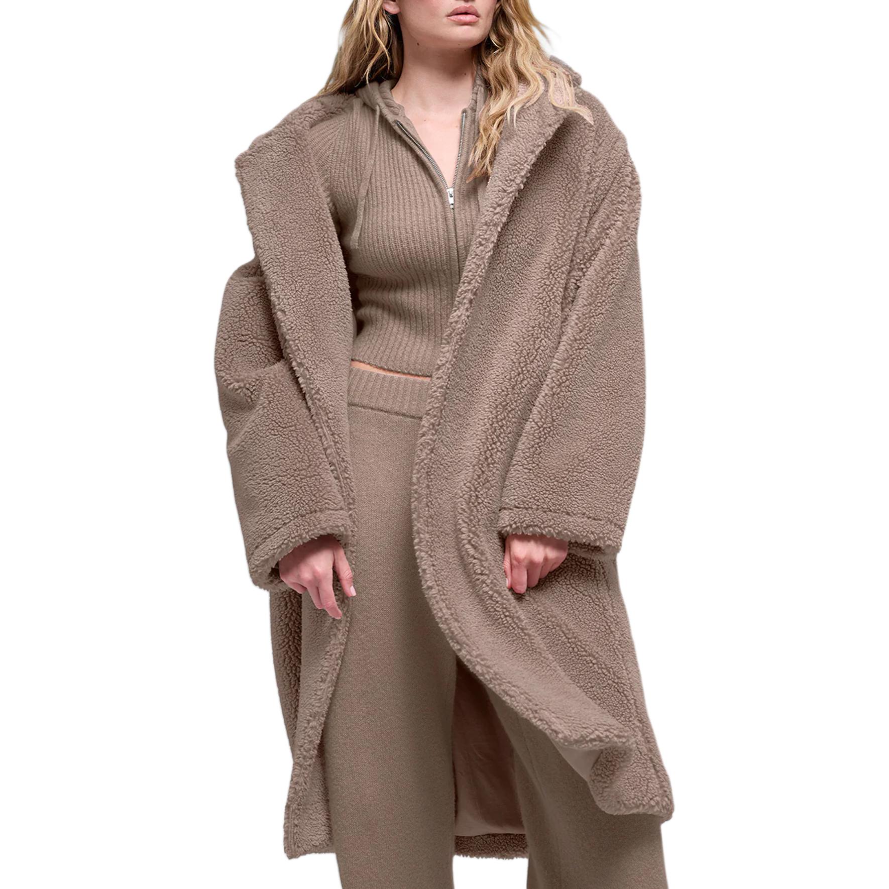 

Пальто с бархатистой текстурой для женщин Alo Yoga, firewood latte