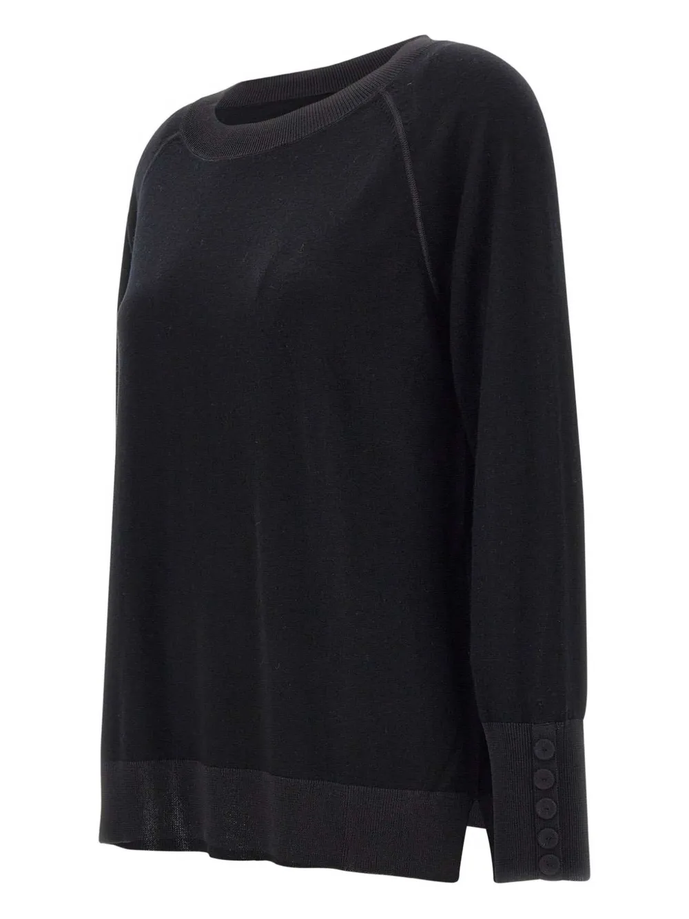 

Свитер с застежками на манжетах ELENA MIRO`, черный