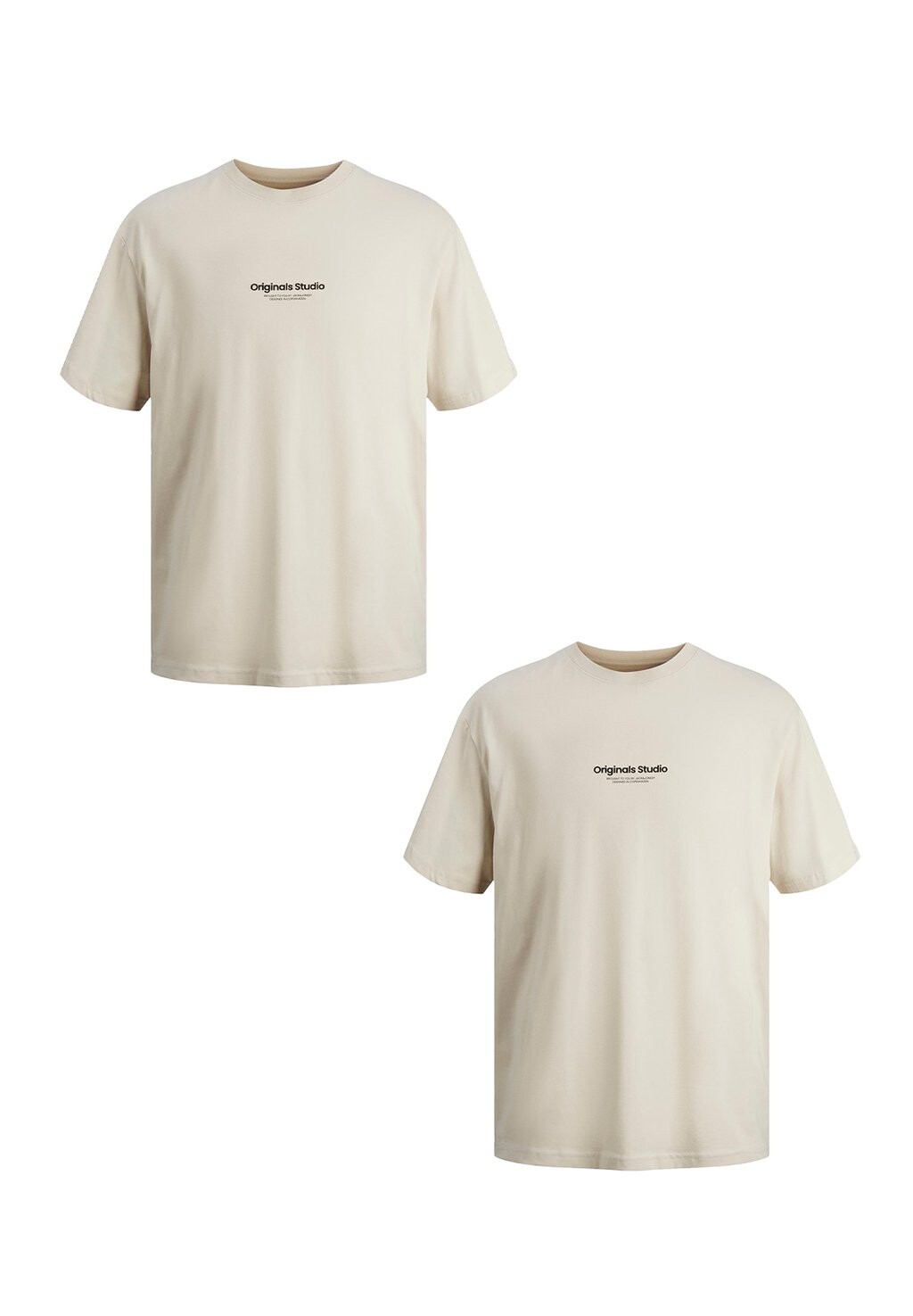 

Принт на футболке 2-ER SET LOGO JORVESTERBRO Jack & Jones, бежевый