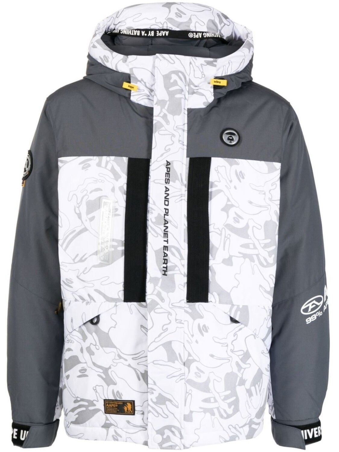 

Куртка с капюшоном и нашивкой-логотипом AAPE BY *A BATHING APE, серый