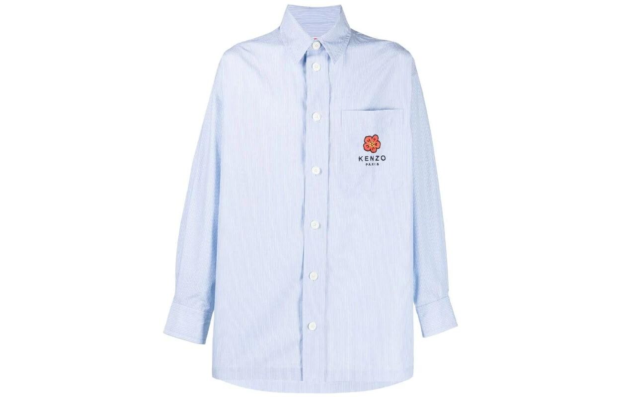 

Рубашка Kenzo Logo Button-Down, синий