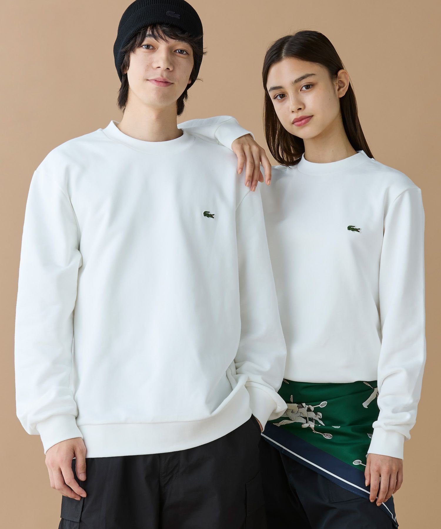 Обычная толстовка с круглым вырезом LACOSTE, White