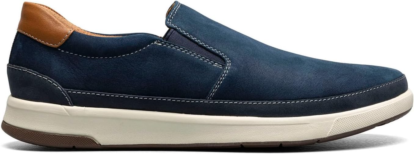 Мужские слипоны Florsheim, с двойной эластичной вставкой, темно-синий — фото 2