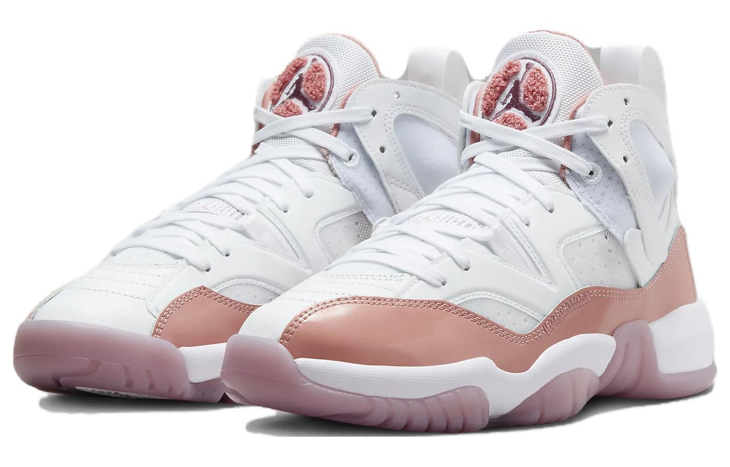 Женские баскетбольные кроссовки Jordan Jumpman Two Trey Vintage, White/Red — фото 3