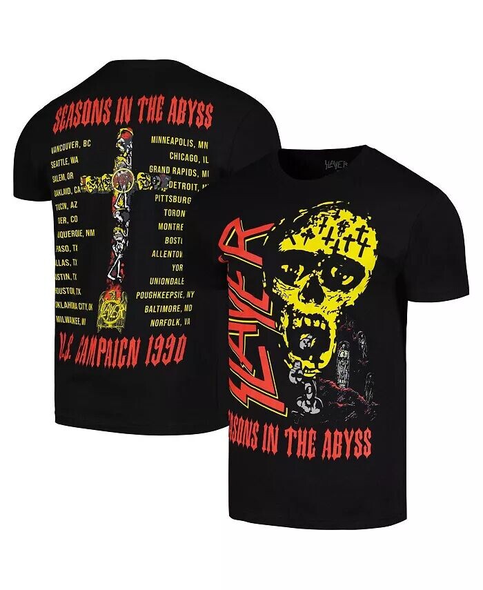 

Мужская черная футболка Slayer Sia Graphic Tour Global Merch