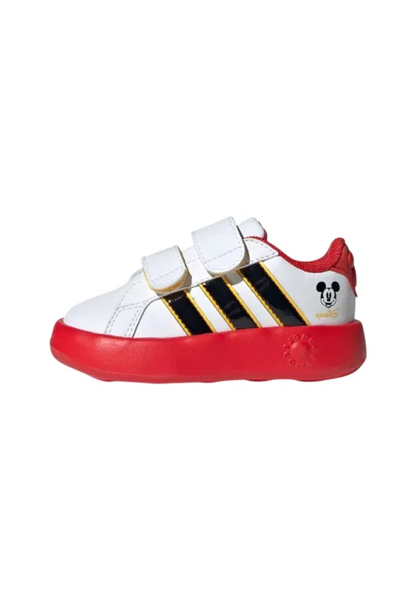 Кроссовки повседневные Adidas Performance Grand Court Mickey CF I Walking Trainers, белый с черным и золотым