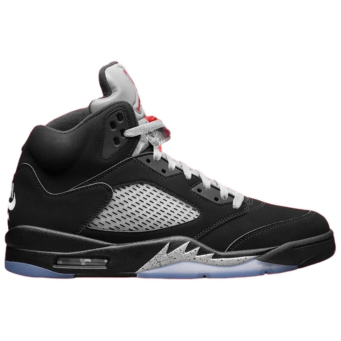 Кроссовки Air Jordan 5 Vintage Basketball Shoes Men High-top Black, черный — фото 2