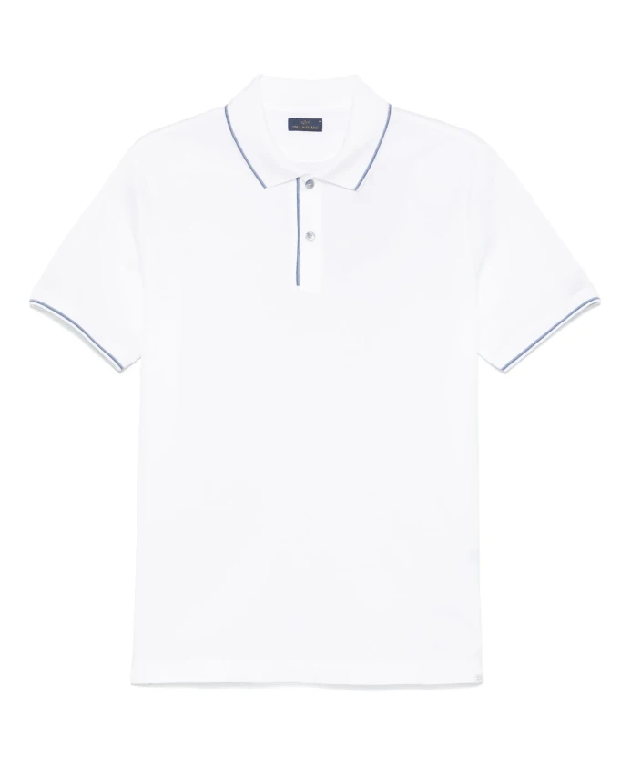 

Рубашка-Поло из хлопчатобумажной ткани двойного пике. Paul & Shark, белый