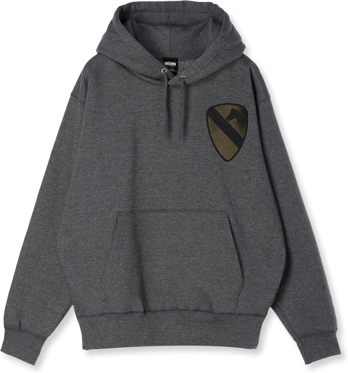 

Толстовка с капюшоном в стиле F, нашивка с гербом армии США, на флисовой подкладке, пуговицами, цвет угольно-серый F-Style