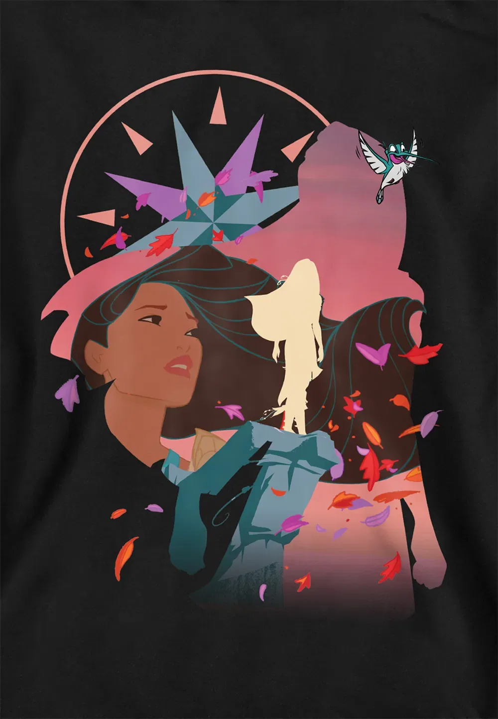 Детская худи Pocahontas Silhouette Disney, черный — фото 2