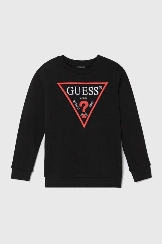 

Детская хлопковая толстовка Guess, черный