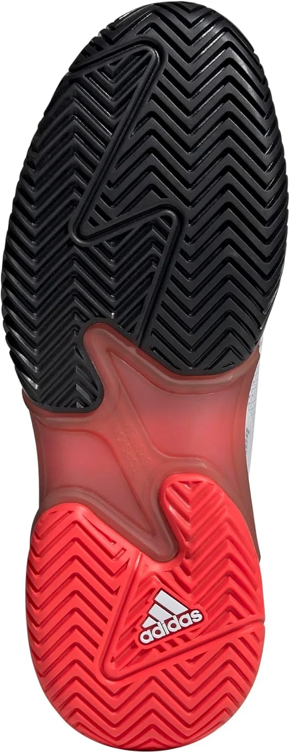 Кроссовки для тенниса Adidas Barricade 13, White/Black/Lucid Red — фото 4