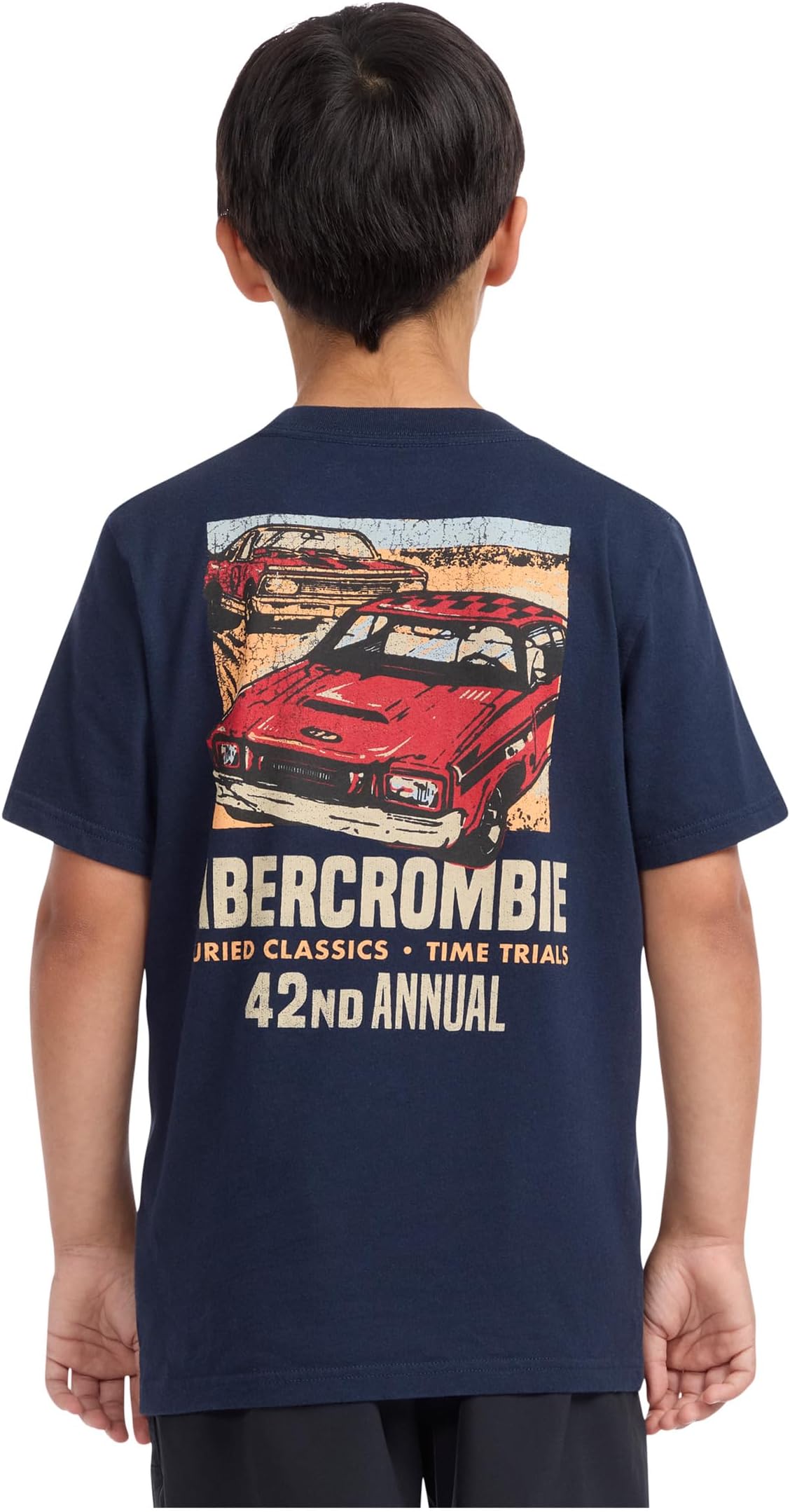 Футболка abercrombie kids Anf Car Show Tee, цвет Navy Blazer — фото 2
