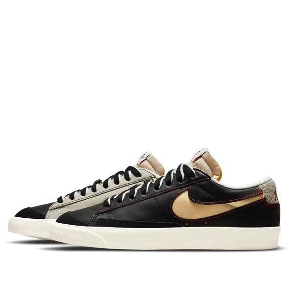 

Кроссовки blazer low '77 premium 'removable swoosh - black' Nike, черный