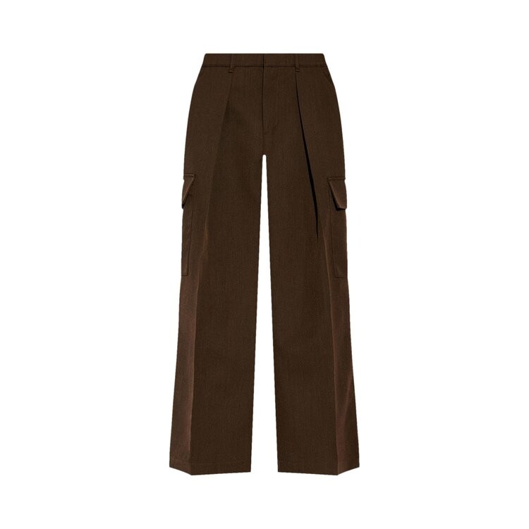 

Брюки Burberry High Waisted Cargo Wide Leg Trousers, цвет Brown/Black