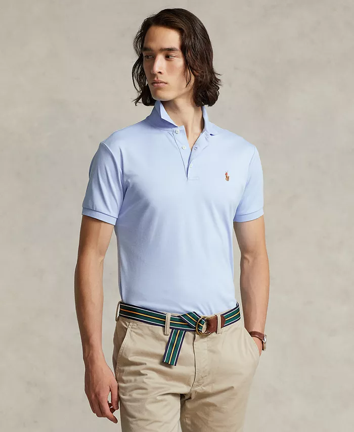 

Мужская классическая поло из мягкого хлопка Polo Ralph Lauren, синий