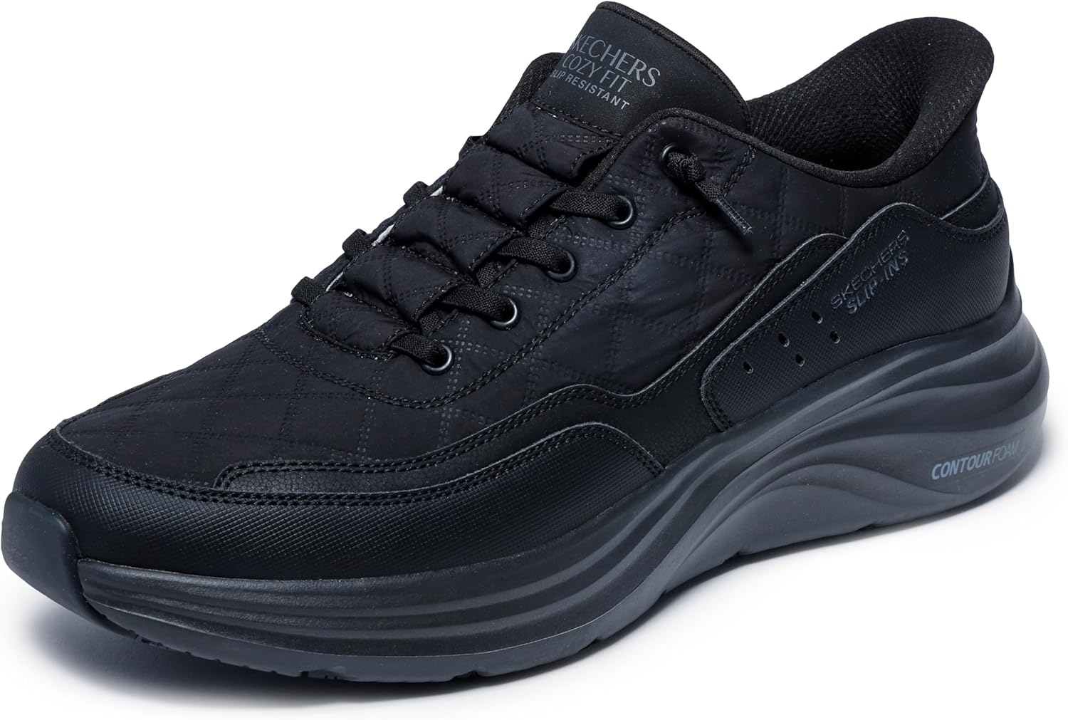 

Мужские слипоны Skechers Contour Foam SR с удобной посадкой, черный
