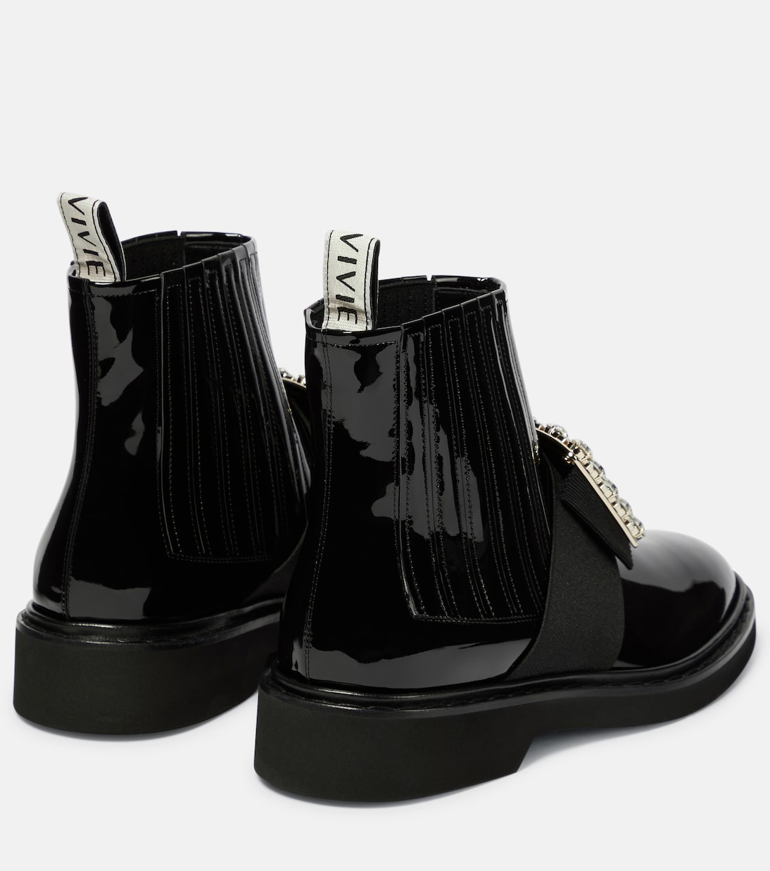 Ботильоны из лакированной кожи Viv' Rangers Roger Vivier, Nero — фото 3