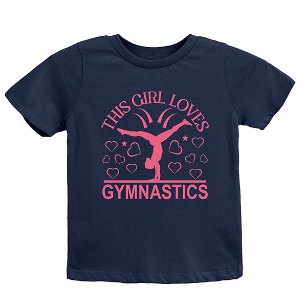 

Футболка с коротким рукавом для девочек This girl loves gymnastics The Juniper Shop, Navy