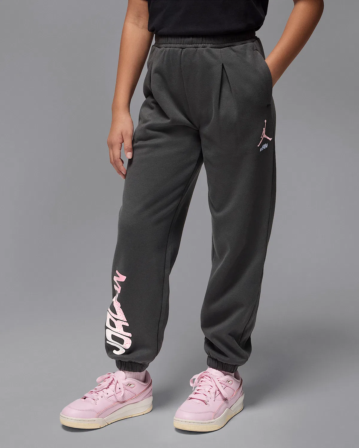 Детские спортивные штаны на флисе Jordan Jumpman Club, Off Noir