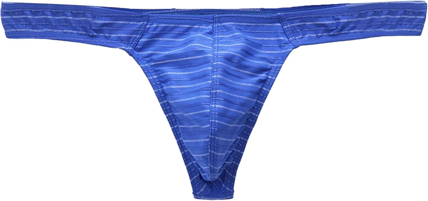 Трусы брифы, полосатые, Blue10-1pc