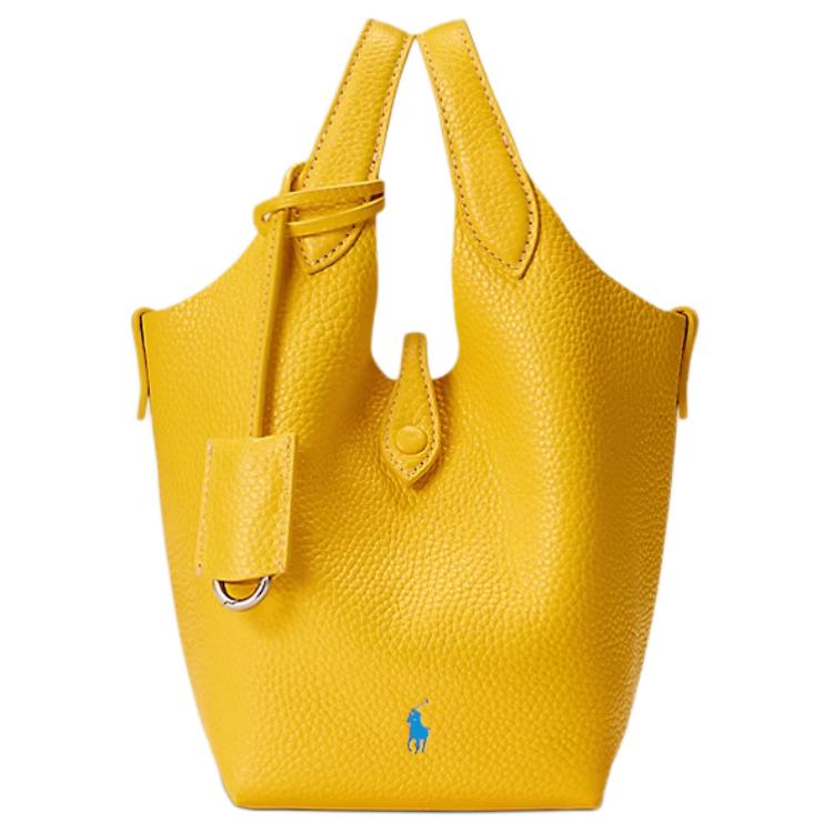 

Polo Ralph Lauren Желтая кожаная женская сумка через плечо малая