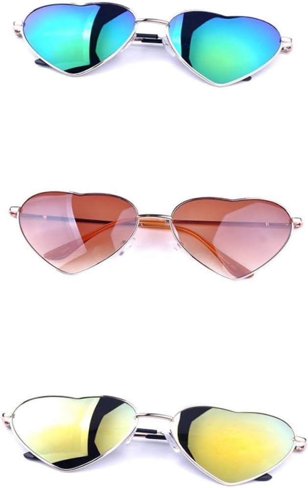 

Солнцезащитные очки LIFKOME в стиле ретро с винтажным дизайном и сердечками, тонкая металлическая оправа, защита от УФ-излучения UV400 для использования на улице, Green