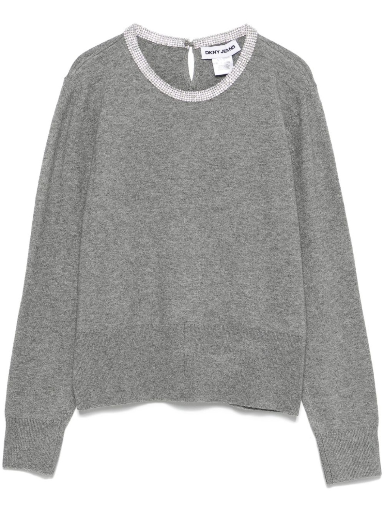 

DKNY свитер с кристаллами, серый