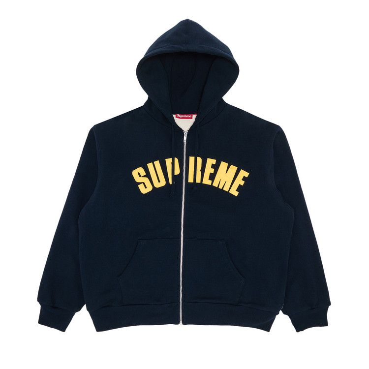 

Толстовка Supreme Arc Thermal Zip Up Hooded Sweatshirt, Navy