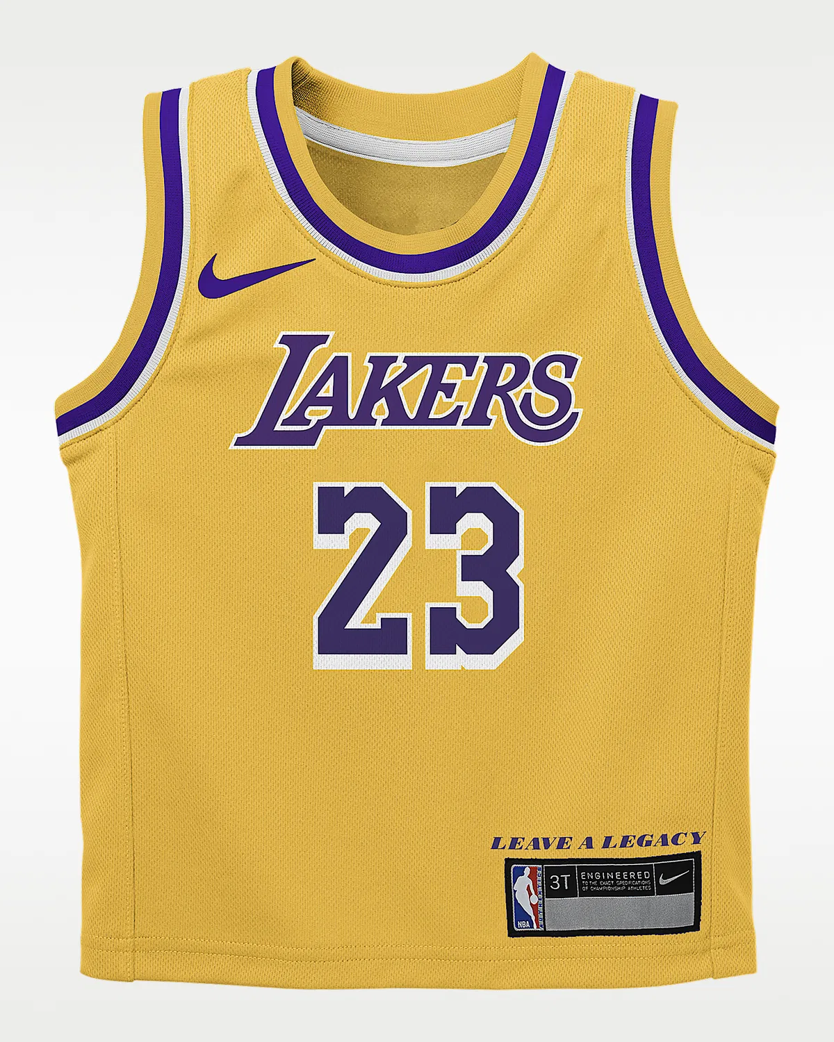 Детская Nike NBA Replica Jersey LeBron James Los Angeles Lakers Icon Edition, Amarillo
