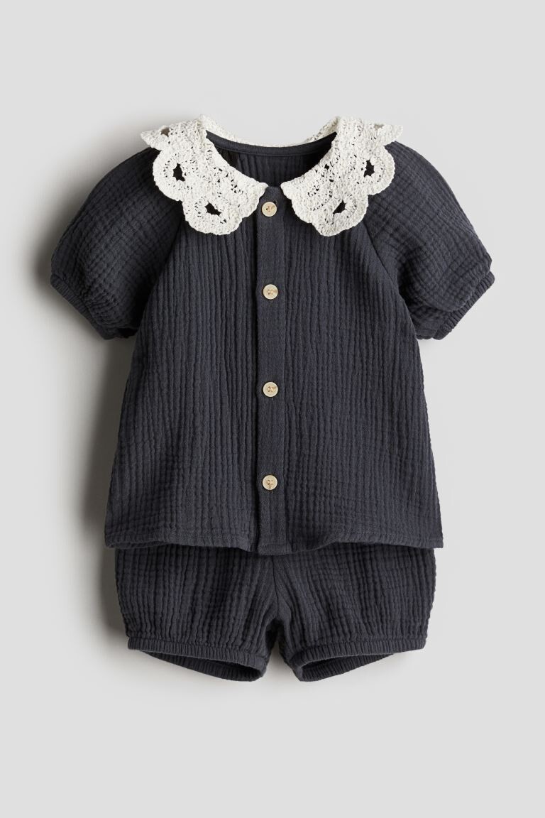 

Костюм-Двойка из хлопкового муслина H&M, серый
