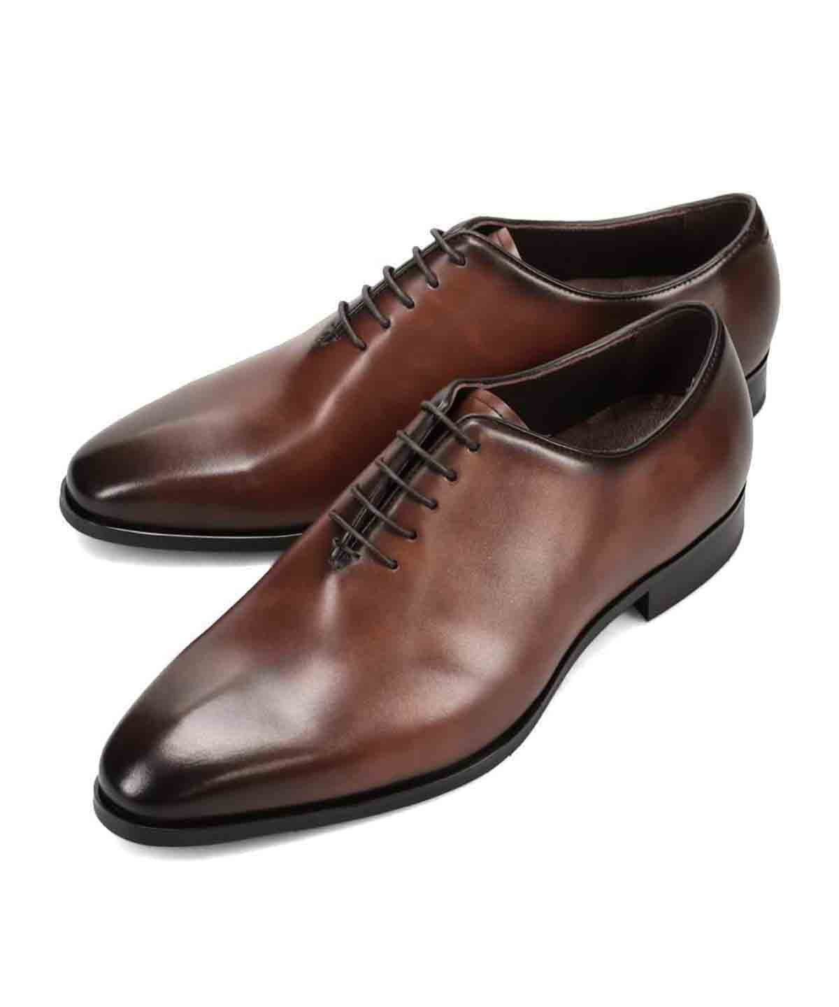 Туфли из ткани мадрас или деловые туфли цельного кроя. Madras, brown — фото 3