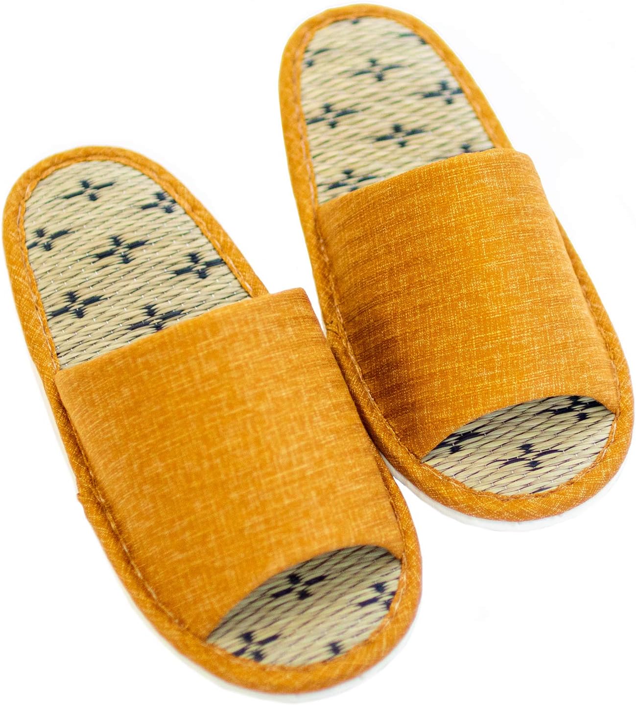 

Тапочки OKA Tatami, Сделано в Японии (травяные и корневые, японские), желтый