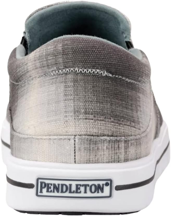 Мужские слипоны PENDLETON с круглым носком - 100 хлопковый канвас с биоразлагаемой подошвой и мягкой стелькой, черный — фото 3