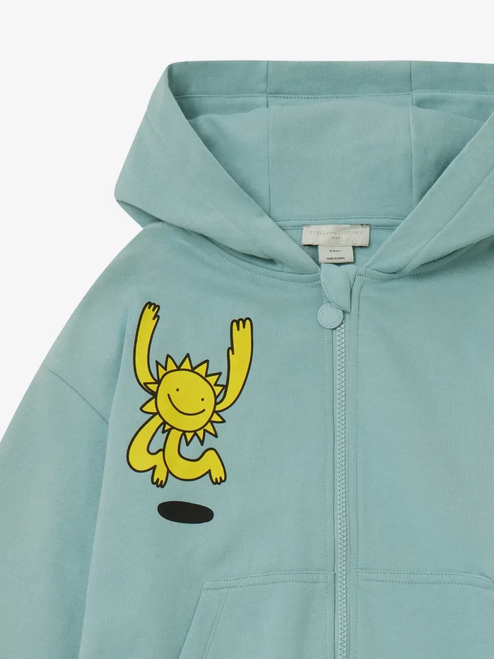 Толстовка на молнии с графическим принтом Earth Friends Stella McCartney Kids, синий — фото 3