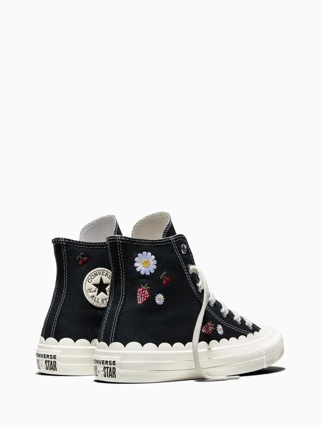 Кеды Converse Chuck Taylor с цветочным принтом, черные — фото 4