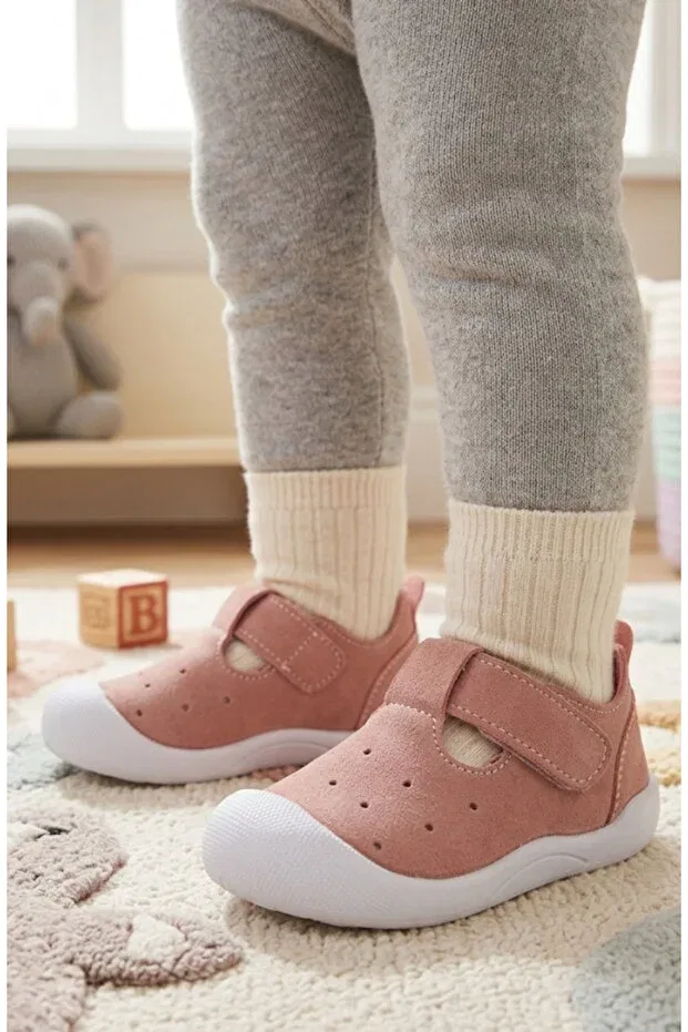 Детская обувь для девочек на липучке First Step Shoes Hızlı Al, Powder-Flat — фото 4