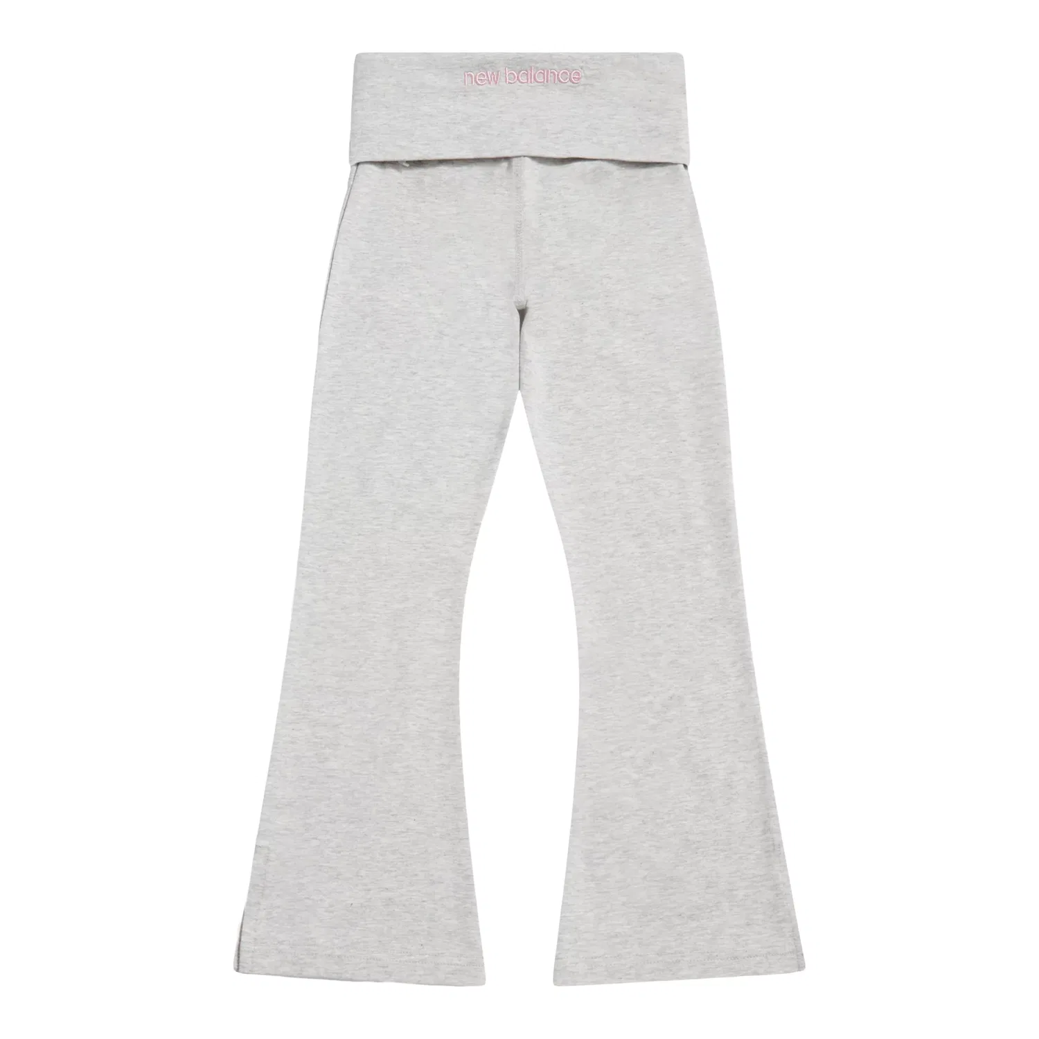 Детские леггинсы с расклешенным низом и отворотом на поясе Roll Down Flare Legging New Balance, Ash Heather With Grey — фото 2