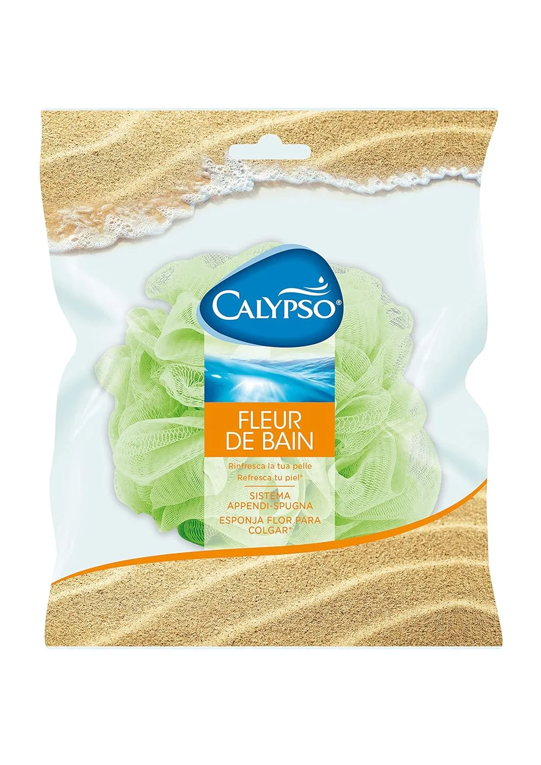 Мочалка-пемза Calypso Fleur De Bain, пластик, 17x6x20 см, Multicoloured