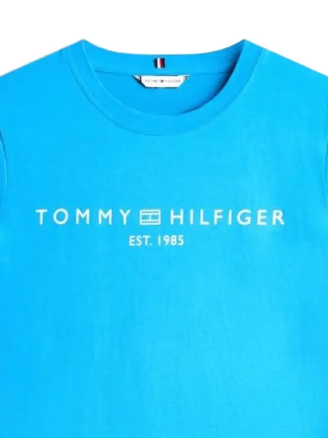 Хлопковая футболка с логотипом, синяя Tommy Hilfiger, синий — фото 2