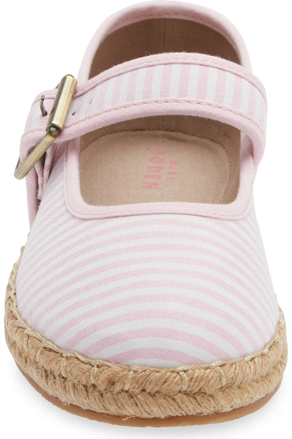 Детские сандалии эспадрильи на регулируемом ремешке Pink Stripe Boden — фото 4