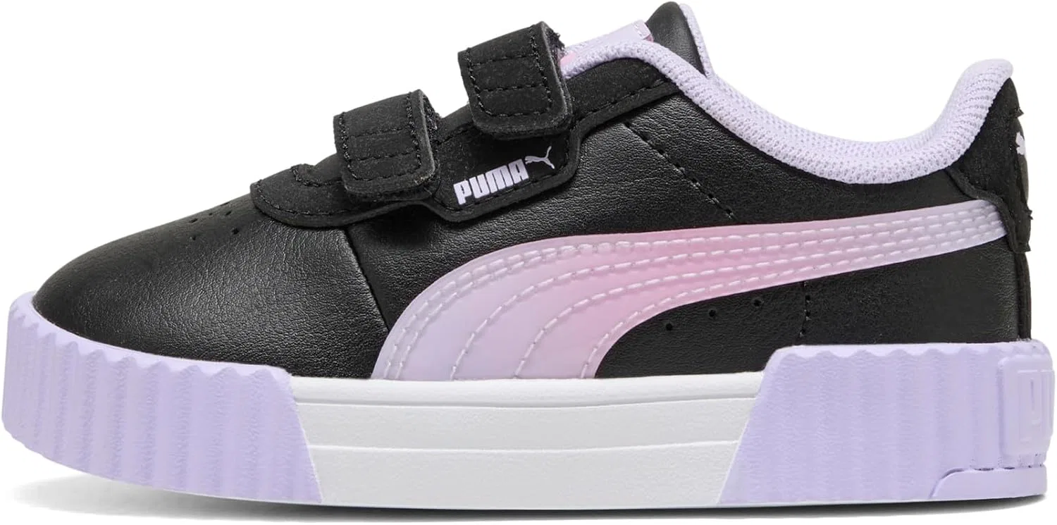 Детские кроссовки для девочек Carina 3.0 PUMA, Puma Black-Light Lavender