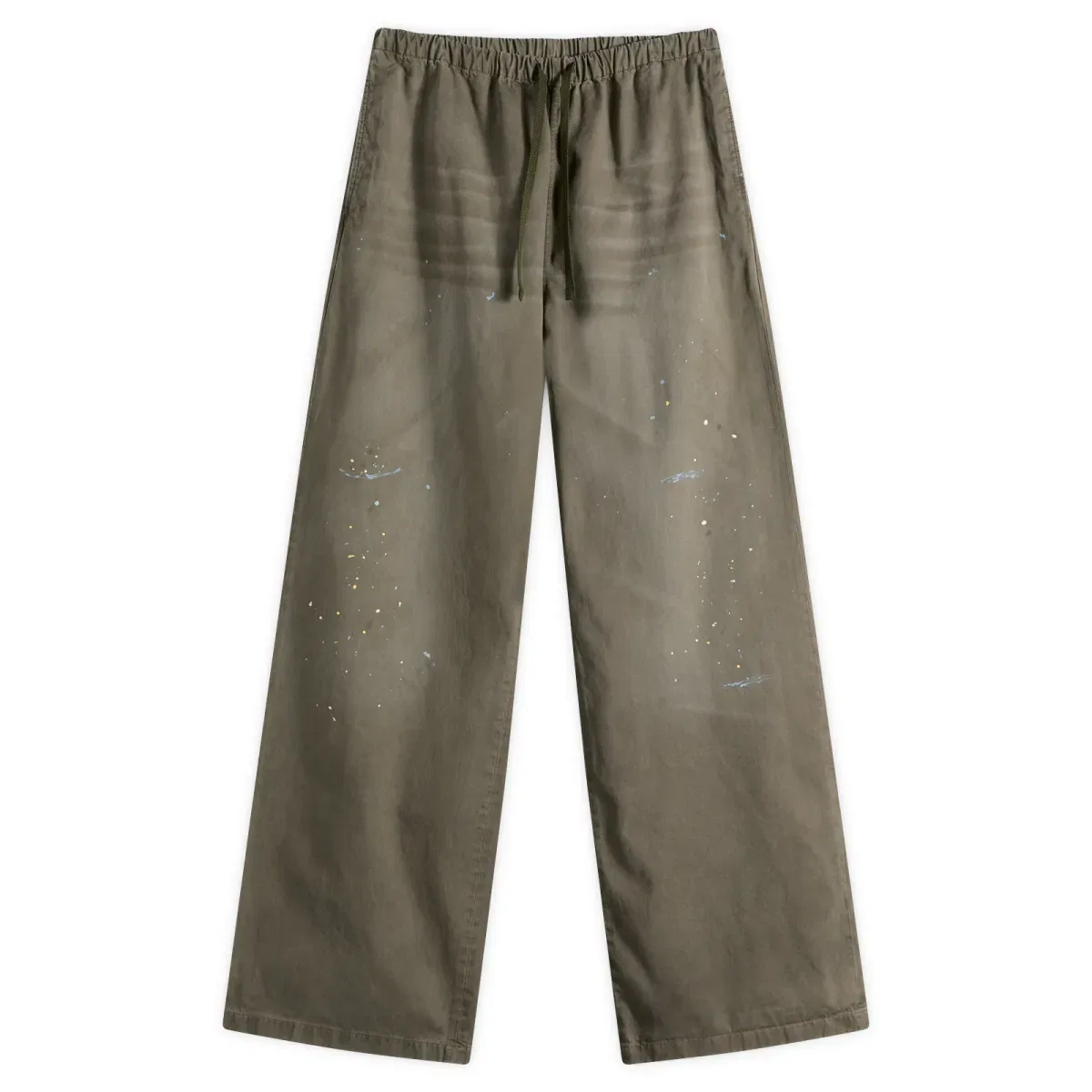 Штаны свободного кроя Plott Peached Light Cotton Twill Trousers Acne Studios, Dusty Green