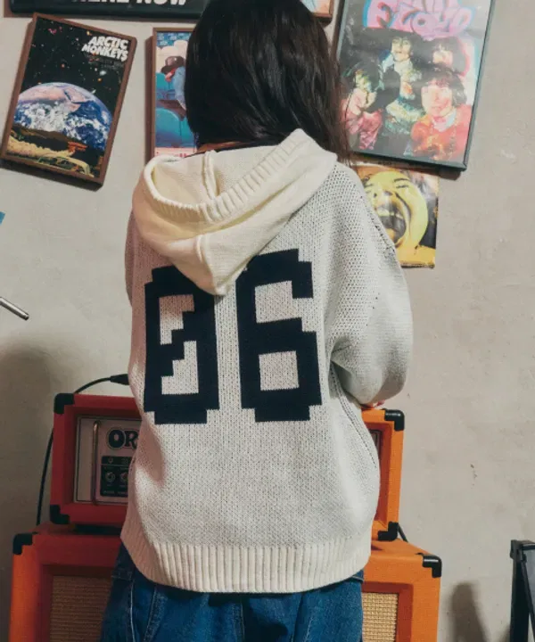 Детская кофта на молнии, Kids bb knit zip up Brownbreath Kids, айвори