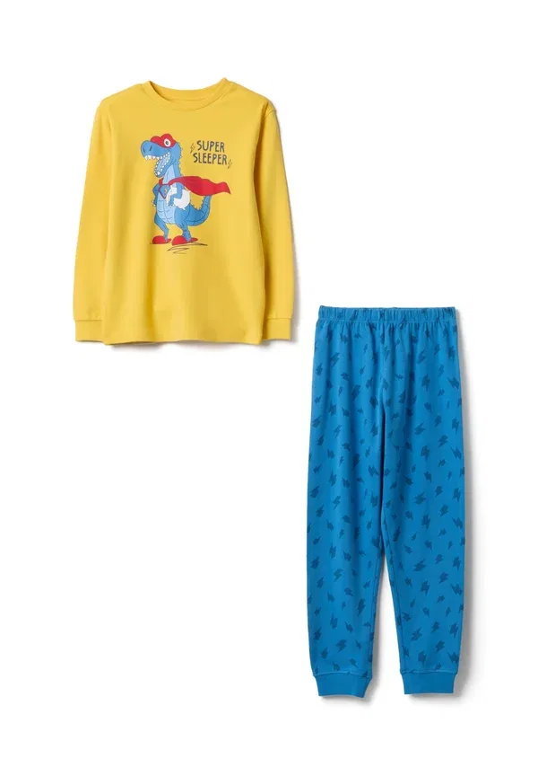 Пижама хлопок Ovs, Yellow Blue, синий/желтый