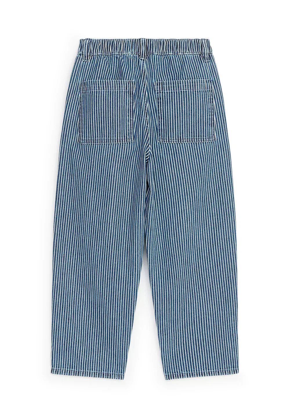 Свободные джинсы в полоску цвета гикори - джинсы свободного кроя Arket, Blue White — фото 2